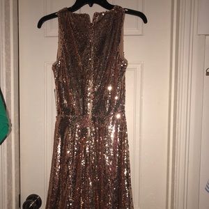 Lulus gold sequence dress